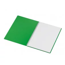 Тетрадь 80л., А4 клетка на гребне BG "Base", пластиковая обложка, зеленый 378839