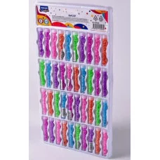 Бисер 2 мм, 6 г, 6 цветов, пластиковая туба 1 шт M-20038