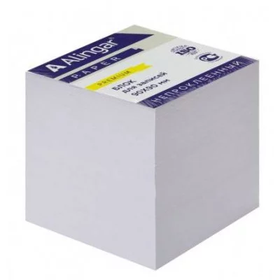 Блок бумажный для записей Alingar "Премиум", 9*9*9 см, белый, непроклееный AL6754