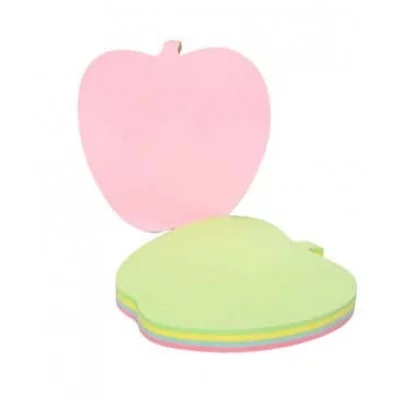 Блок самоклеящийся фигурный INTELLIGENT BR-82/BL-85 Яблоко пастель, цвет ассорти 129140