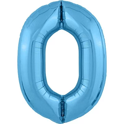Шар Agura Slim Холодный голубой цифра 0 (40\'\'/102 см) 755266