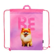 Сумка-мешок для сменной обуви, 2 отделения, двойной шнурок МИЛЫЙ ШПИЦ (МО-1616) 490х410 МО-1616