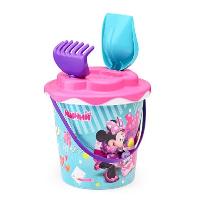 Набор Disney «Минни» №11: ведро с наклейкой, ситечко "Солнышко", лопатка №5, грабельки №5 65704