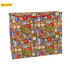 Пакет подарочный с глянцевой ламинацией (горизонтальный) 32х26х12 см (L) Посылка от Деда Мороза, 157 гПКП-1830