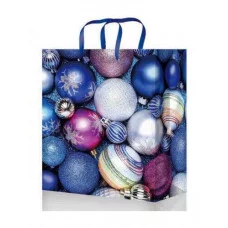 Optima Пакет подарочный с гл. лам. 26,4x32,7x8 см  (L) Ассорти новогодних шаров, 128 г  ПКП-6147