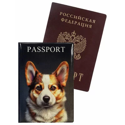 Обложка на паспорт Корги ПВХ ОП-1302