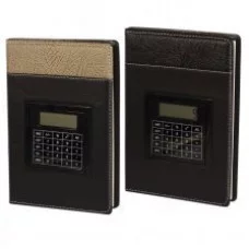 Бизнес-блокнот с калькулятором, А5, Alingar, 7БЦ, иск кожа, ляссе, ассорти, цв. внутр. блок, линия, 120 л. AL7632