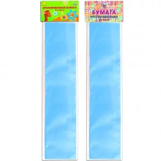 Крепированная бумага "Стандарт". Формат 50x250 см. Инд. уп. с европодвесом. Уп./гофр. Светло-голубой (1 л. крепир.) КБ027