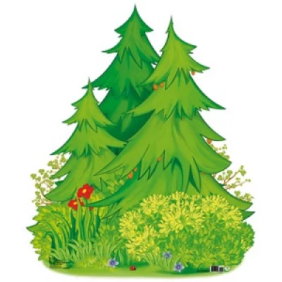 Ф-10993 Плакат вырубной А3. Елки (с уф-лаком) / Сфера