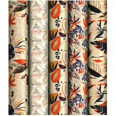 Упаковочная бумага 1шт крафт 70*100см, ArtSpace "Тропический стиль", 70г/м2, ассорти 5 дизайнов 324390