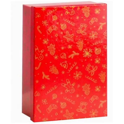 Коробка прямоугольная одинарная Новогодняя пора 34х22х7 КОР-7873
