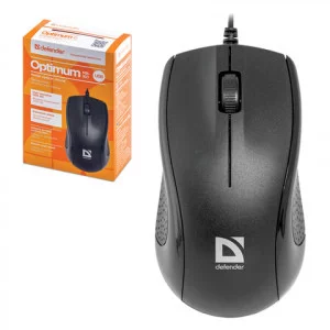 Мышь проводная DEFENDER Optimum MB-160, USB, 2 кнопки + 1 колесо-кнопка, оптическая, черная 512027
