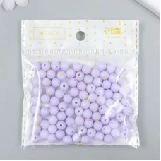 Бусины пластик "Сирень" глянец набор 25 гр d=0,8 см   9424545