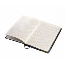 Записная книжка, А5, Yalong, 7БЦ, матовая ламинация, поролон, на резинке, клетка, цветной срез, 80 л