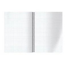 Тетрадь 96л., А4, клетка, на гребне BG "Just black", soft-touch ламинация, выб. лак 378736