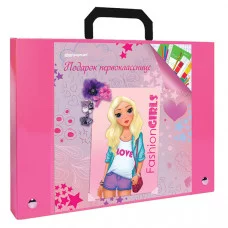 Портфель пластиковый розовый ПОДАРОК ПЕРВОКЛАССНИКУ ЦВЕТОЧНЫЕ ФЕИ schoolФОРМАТ 072834