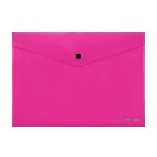 Папка-конверт на кнопке А4, 180мкм, ФУКСИЯ (ПК-8660) ПК-8660