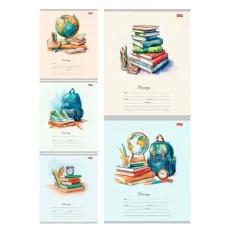 Тетрадь КЛЕТКА 12л. ШКОЛЬНЫЕ МОТИВЫ - 2 (12-4278) цвет. мелов.обл. 12-4278