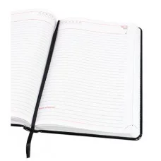 ЕЖЕДНЕВНИК А5, 160л. недатир. TOUCH SKIN - DEEP BLACK (160-3186) кожзам (черный) 160-3186