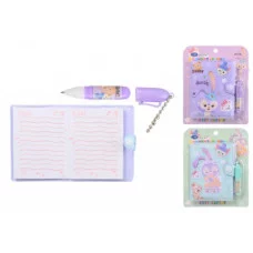 Блокнот+ручка ЗАЯЦ И ДРУЗЬЯ блокнот 8*10,5 см+мини-ручка, яркий с рисунком МС-5835