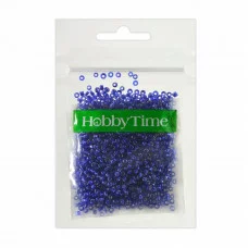 Бисер круглый металлизированный 2мм 10гр синий №7 2-642/07 Альт 341126