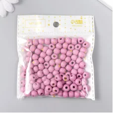 Бусины для творчества дерево "Сиреневая астра" d-0,8 см, набор 20 гр   9463313