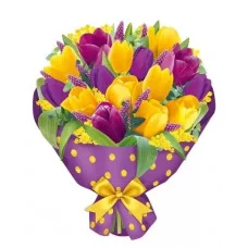 Плакат вырубной А3 И933 Империя Поздравлений Букет тюльпанов 59340