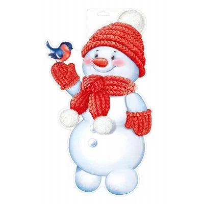 Плакат "Снеговик со снегирем", изд.: Горчаков 460717860933092336