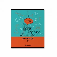 Тетрадь общая ученическая с пластиковой обложкой на скобе ErichKrause Котоформулы, ФИЗИКА, 48 листов, клетка 59508