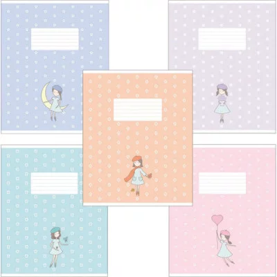 "ECO" Тетрадь 12л А5ф Класс "С" клетка на скобе серия  -Про девочек- 067764