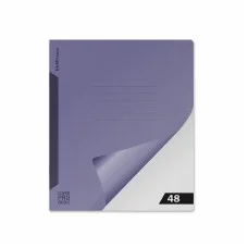 Тетрадь общая ученическая с пластиковой обложкой на скобе ErichKrause CoverProBook Reef matt индиго А5+ 48 листов клетка, 1шт 63786