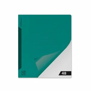 Тетрадь общая ученическая с пластиковой обложкой на скобе ErichKrause CoverProBook Reef matt бирюзовый А5+ 48 листов клетка, 1шт 63788