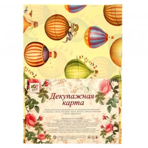 Декупажная карта плотность 16 гр "Воздушный шар" 889307