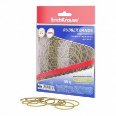 Канцелярские резинки для денег ErichKrause диаметр 40 мм/длина 60 мм, натур.цвет  59834