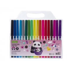 Фломастеры 18цв "Плюшевые панды" смываемые вент колп  HATBER-ECO_ FP_088350 232452