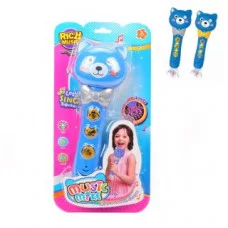 Микрофон с функц.воспроизвед.голоса, свет, звук, бат.2*AA в компл.не вх., в ассорт., кор. 612243