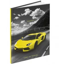 ЕЖЕДНЕВНИК А5,80л. ЯРКО-ЖЁЛТАЯ МАШИНА (80-0390) 7БЦ,контраст,цв.мел обл,недатир 80-0390