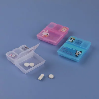 Таблетница 4секц 9,2*6,5*1,6см МИКС безл пакет накл OT 261933