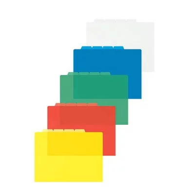 Папка-уголок INFORMAT А4 прозрачная пластик 150мкм ассорти 4 отд 035760