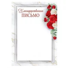 Благодарственное письмо 30000482