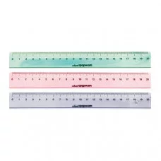 Линейка пластик 20 см прозр. ассорти schoolФОРМАТ 053597