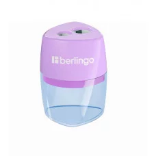 Точилка пластиковая Berlingo "Haze XL", с контейнером, 2 отверстия, ассорти  352559