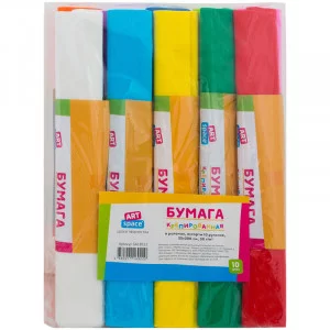 Крепированная бумага ArtSpace 1 шт., 25*200см, 30г/м2, ассорти, в рулонах Спейс 267836