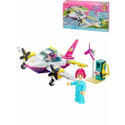 Конструктор пластиковый Sluban Розовая мечта. Самолет (111 дет., 1 фигур.) (Арт. M38-B0921B)