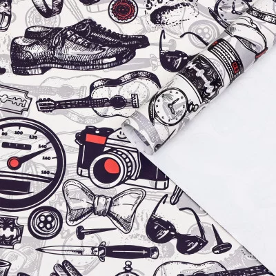 Бумага упаковочная, глянцевая  "Мужской стиль", 70 х 100 см,10157129