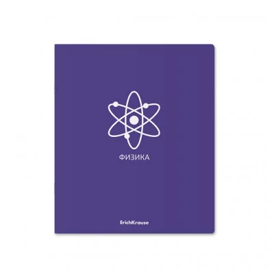 Тетрадь общая ученическая с пластиковой обложкой на скобе ErichKrause As easy as ABC, ФИЗИКА, 48 листов, клетка 59460