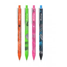 Ручка шариковая автоматическая Berlingo "Future Tech" синяя, 0,7мм, рисунок на корпусе, soft touch, ассорти 371280