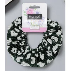 Резинка для волос "Орбита" жатка пятна 12см зелёный 10679862