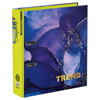 Регистратор с ламинированной обложкой "Marbling" 75 мм A4 арочный механизм, синий EC751706