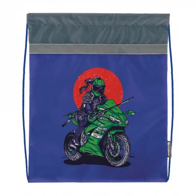 Мешок д/обуви Schoolformat МОТО СВОБОДА 42х34х0,5 1 отд. синий д/мальчиков 237201